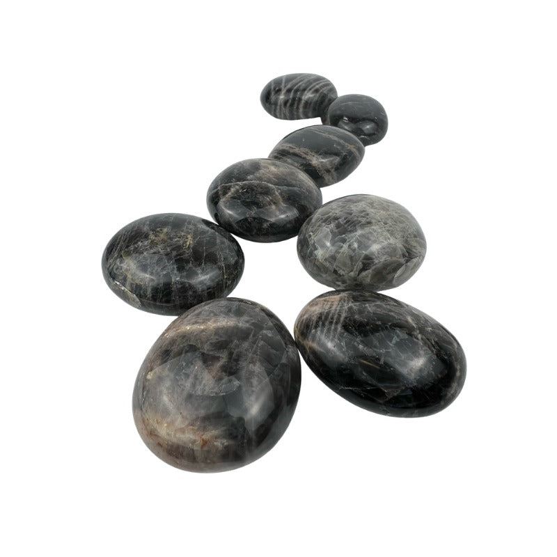 Black Moonstone Palm Stone - 1.5-2.75 inch