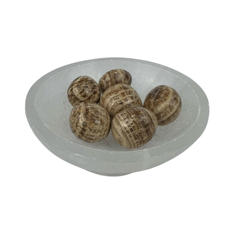 Brown Aragonite Tumbled Stone - 15-35 mm