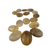 Golden Healer Quartz Palm Stone - 1.5-2.0 inch