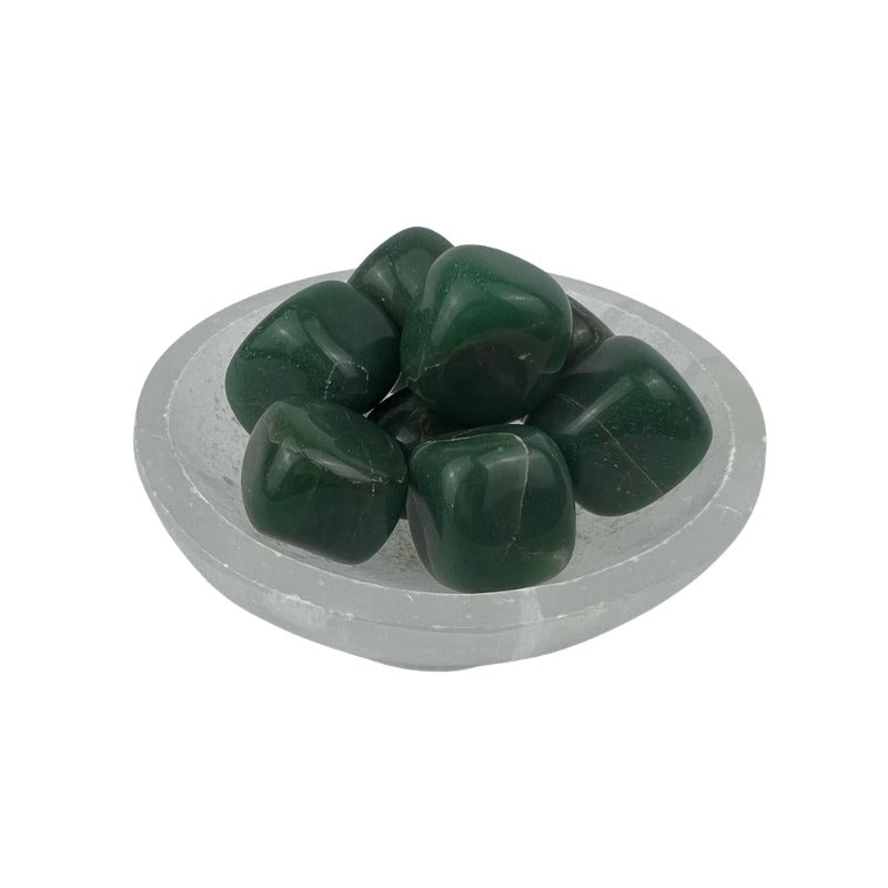 Green Jade Tumbled Stone - 0.8-1.2 inch