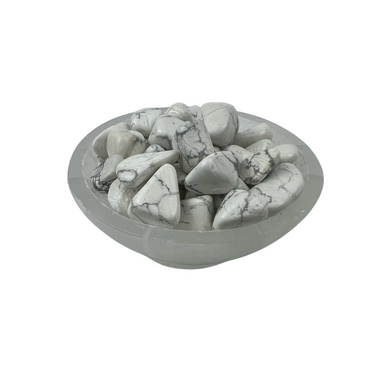 White Howlite Tumbled Stone - 10-20 mm