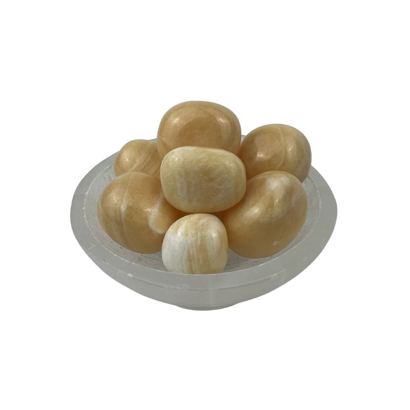 Yellow Aragonite Tumbled Stone - 20-30 mm