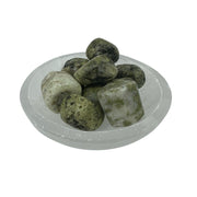 Epidote with Quartz Tumbled Stone - 20-30 mm