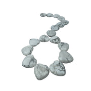 White Howlite Heart - 0.75 inch