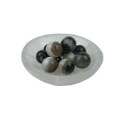 Black with Quartz Agate Marble - 15-20 mm