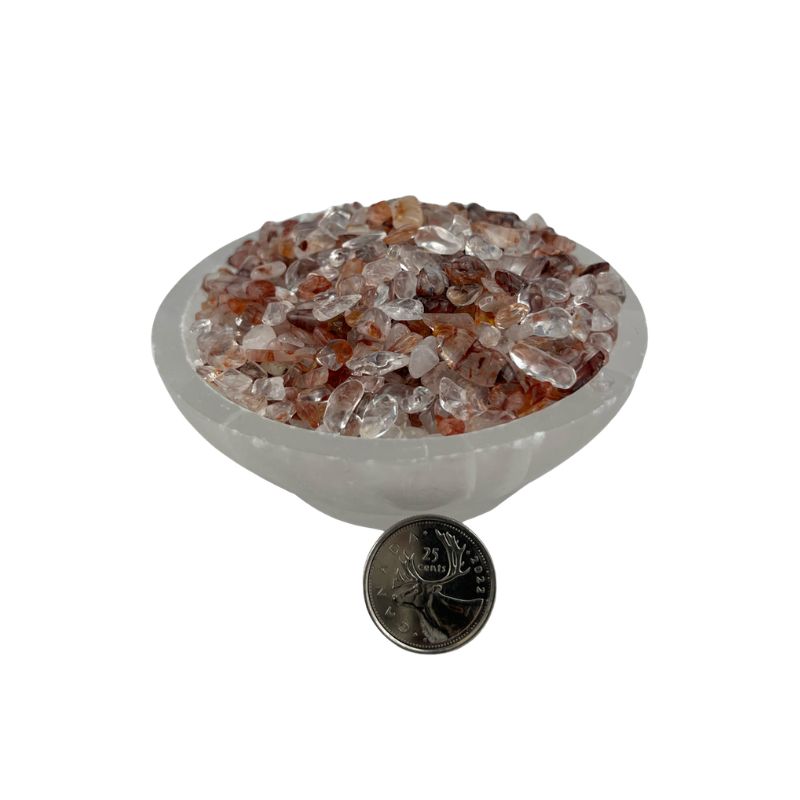 Red Hematoid Quartz Tumbled Chips - 5-7 mm