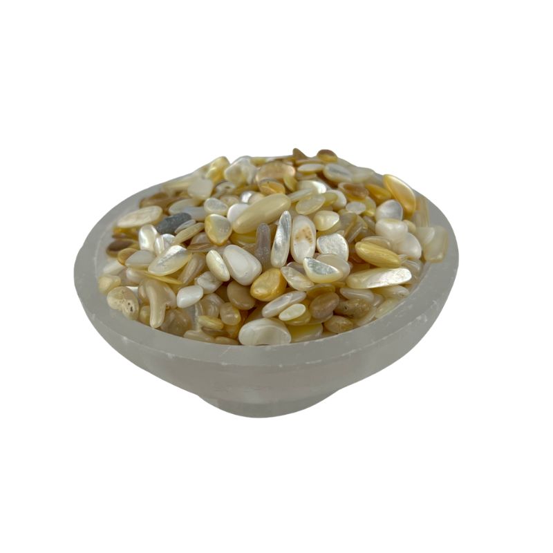 Mother of Pearl Tumbled Chips - 5-7 mm