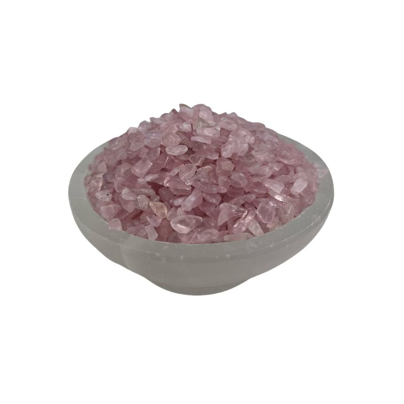 Rose Quartz Tumbled Chips - 4-10 mm