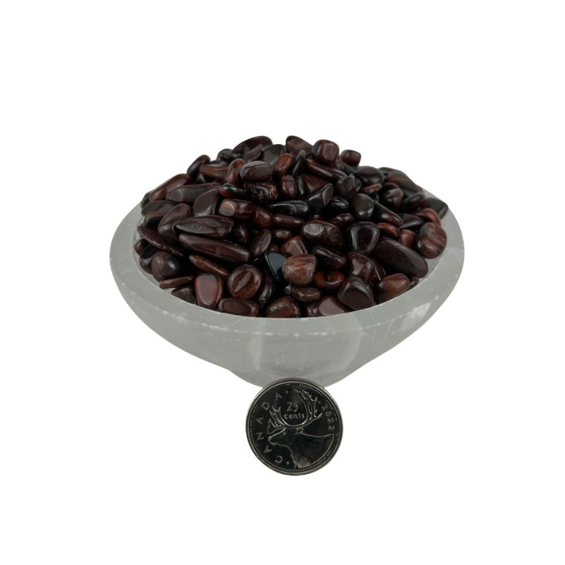 Red Tiger Eye Tumbled Chips - 5-15 mm