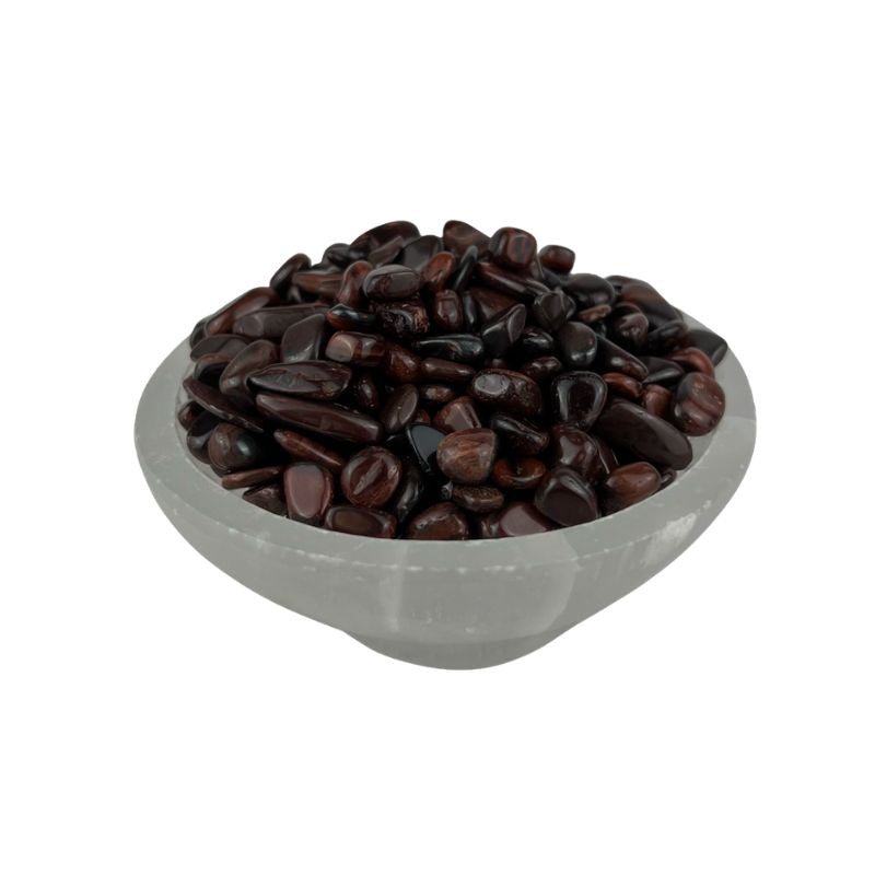 Red Tiger Eye Tumbled Chips - 5-15 mm