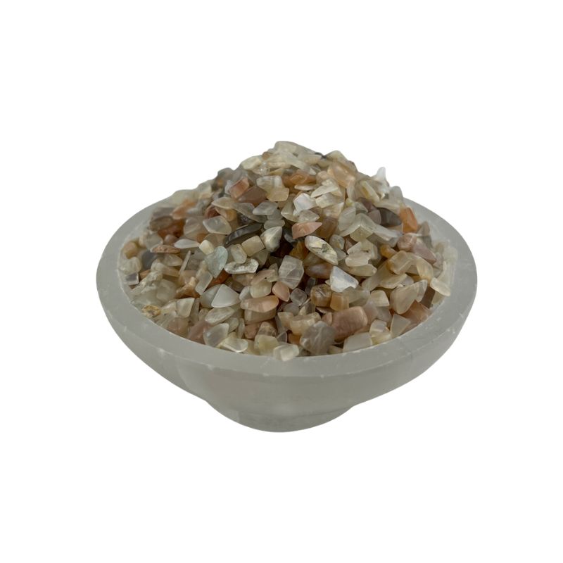 Peach Moonstone Tumbled Chips - 3-5 mm