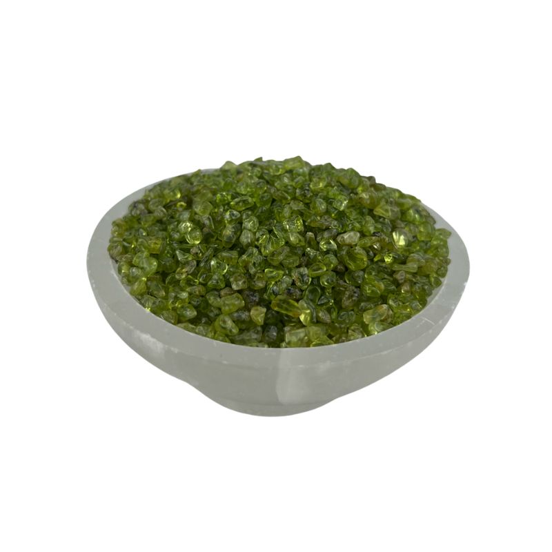 Peridot Tumbled Chips - 3-5 mm
