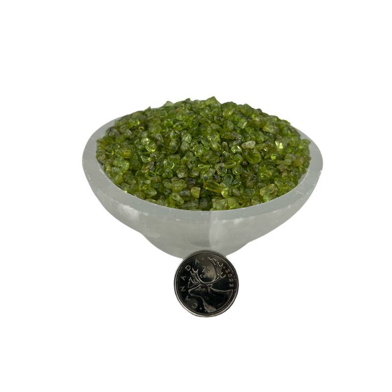Peridot Tumbled Chips - 3-5 mm