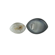 Agate Eyes Polished with Druse Slice - 4.25-5.5 inch