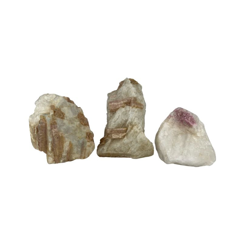 Pink Tourmaline with Quartz Rough - 3.75-4.75 inch