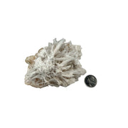 Scolecite Crystal Quartz on Pink Stilbite Specimen - 3.75-4.75 inch