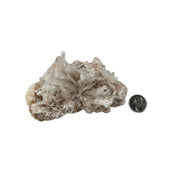 Scolecite Crystal Quartz on Pink Stilbite Specimen - 3.75-4.75 inch