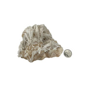 Scolecite Crystal Quartz on Pink Stilbite Specimen - 3.75-4.75 inch