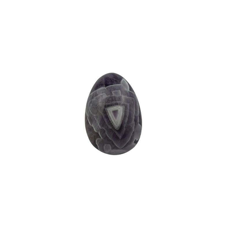Chevron Amethyst Egg - 2 inch