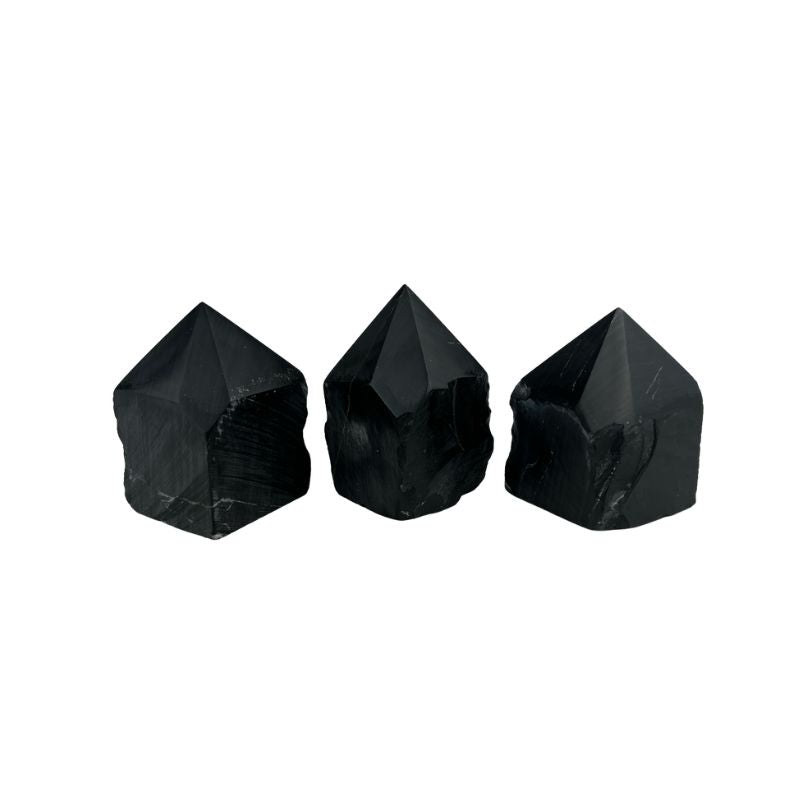 Black Onyx with Pyrite Top Polished Point - 2.75-3.0 inch