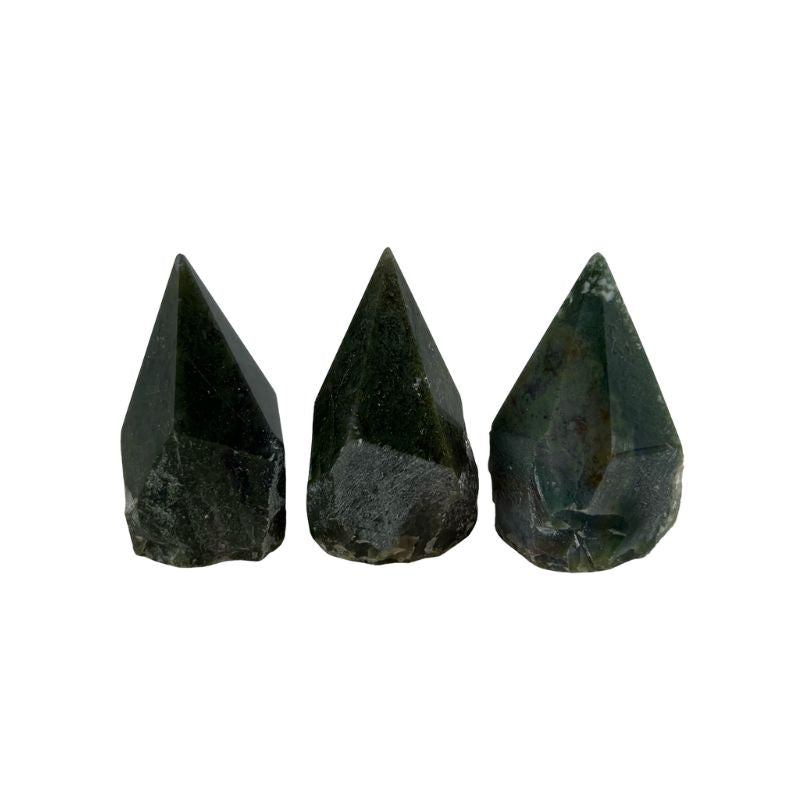 Green Moss Agate Top Polished Point - 2.25-2.75 inch