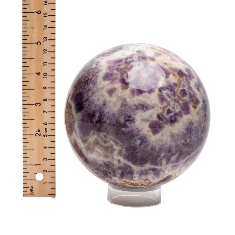 Chevron Amethyst Sphere - 4.75 inch