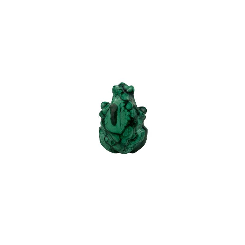 Malachite Frog Carving - 2 inch