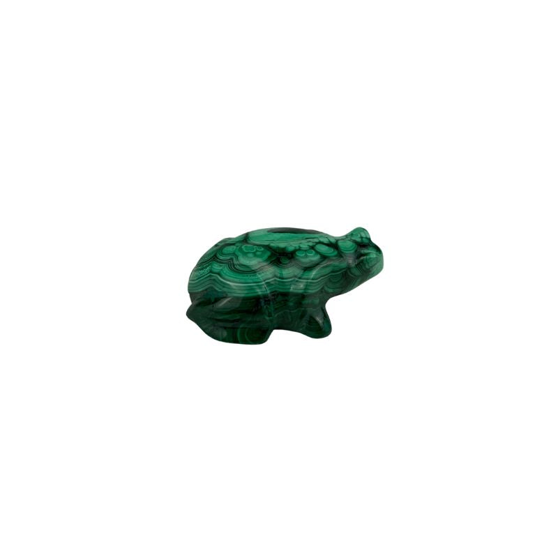 Malachite Frog Carving - 2 inch
