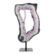 Amethyst Ring with Fine Druse on Metal Stand Specimen - 24.0 inch