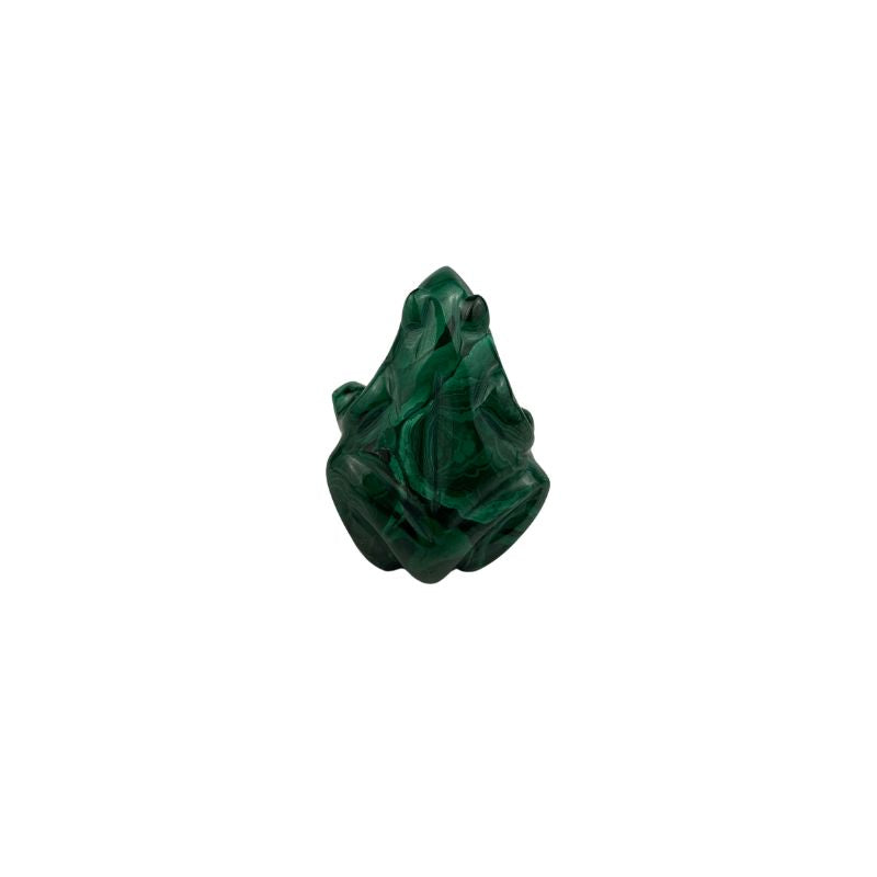Malachite Frog Carving - 2.1 inch