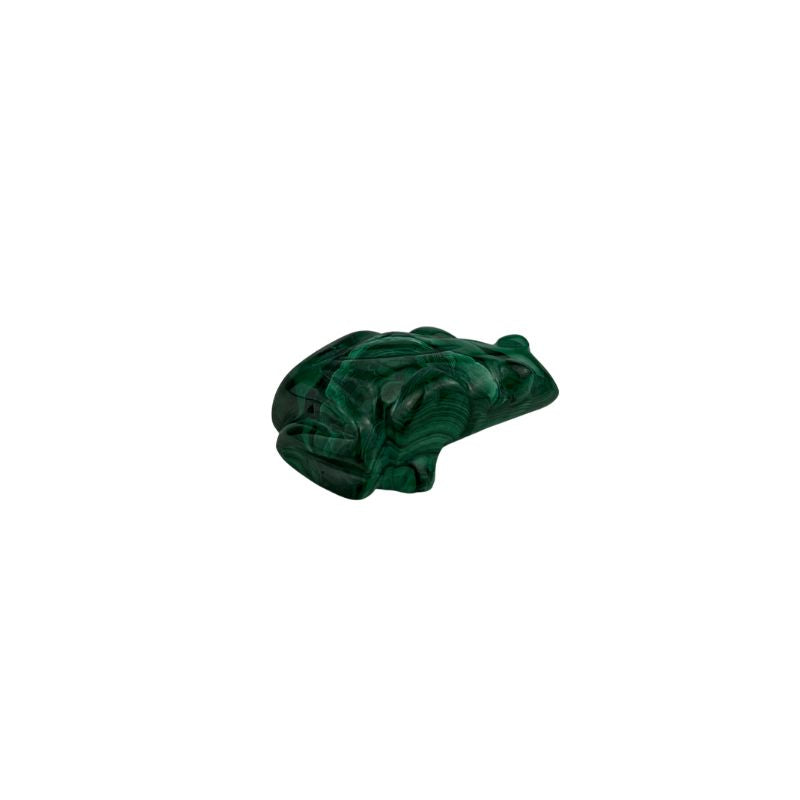 Malachite Frog Carving - 2.1 inch