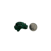 Malachite Frog Carving - 2 inch
