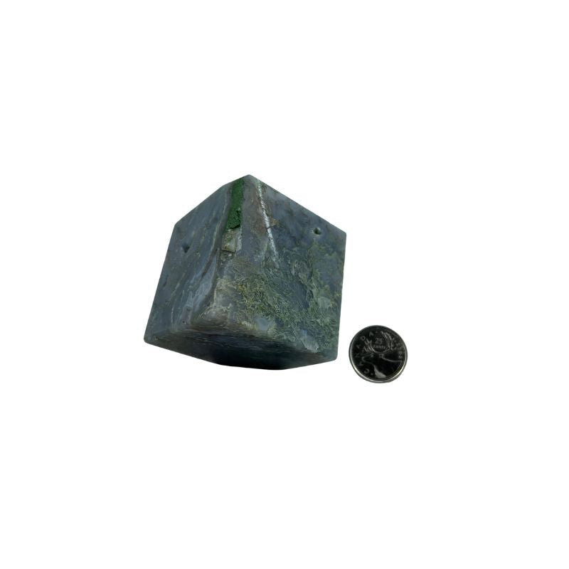 Moss Agate Cube - 2-2.25 inch
