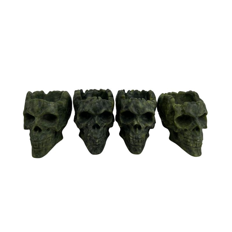 Nephrite Skull Bowl - 4-4.25 inch