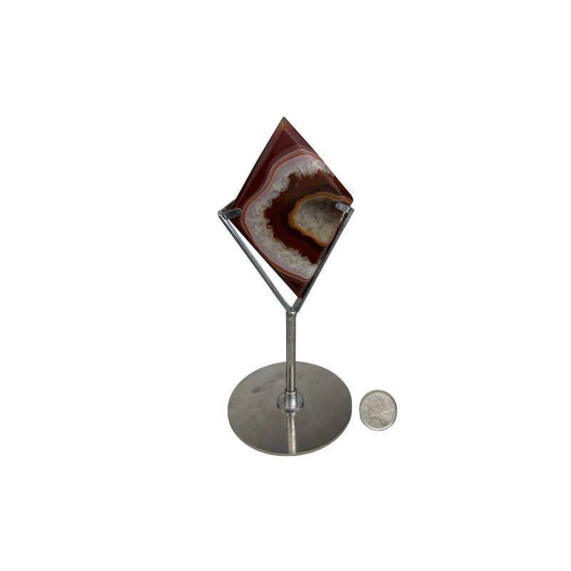 Carnelian Diamond Crystal with Stand - 3.5-6 inch