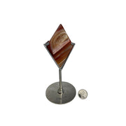 Carnelian Diamond Crystal with Stand - 3.5-6 inch