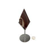 Carnelian Diamond Crystal with Stand - 3.5-6 inch