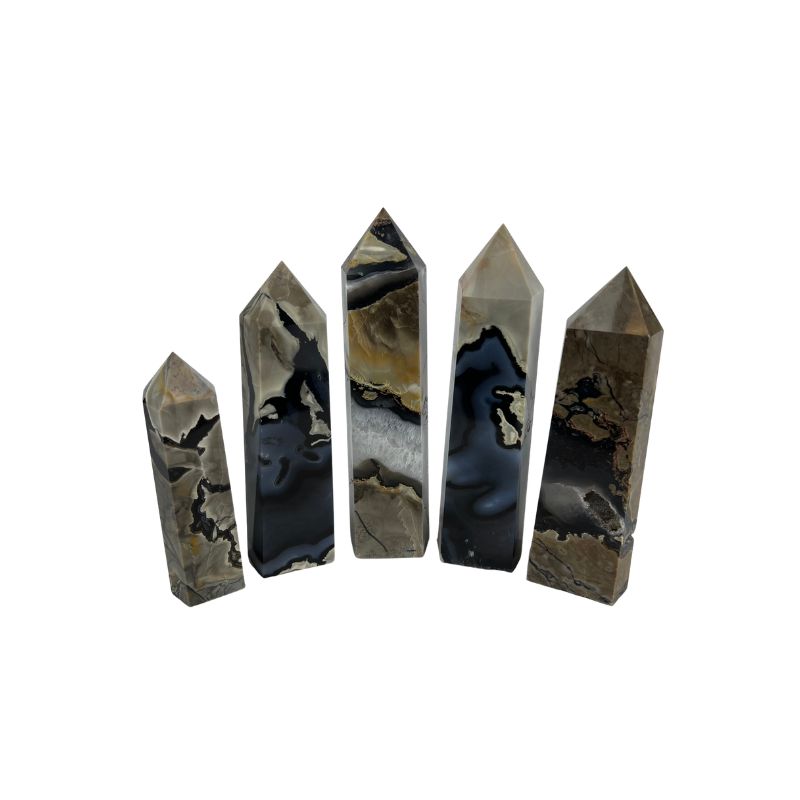 Volcano Agate Crystal Tower - 5-7.5 inch
