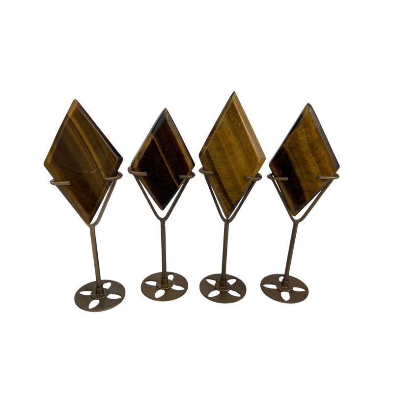 Tiger Eye Diamond Crystal with Stand - 3.0-3.25 inch