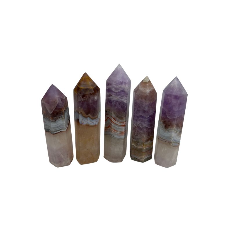 Amethyst Lace Agate Crystal Tower - 2.75-3.75 inch
