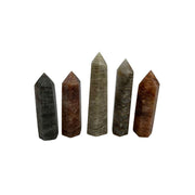 Thousand Layer Phantom Garden Amphibole Quartz Crystal Tower - 2.75-3.5 inch