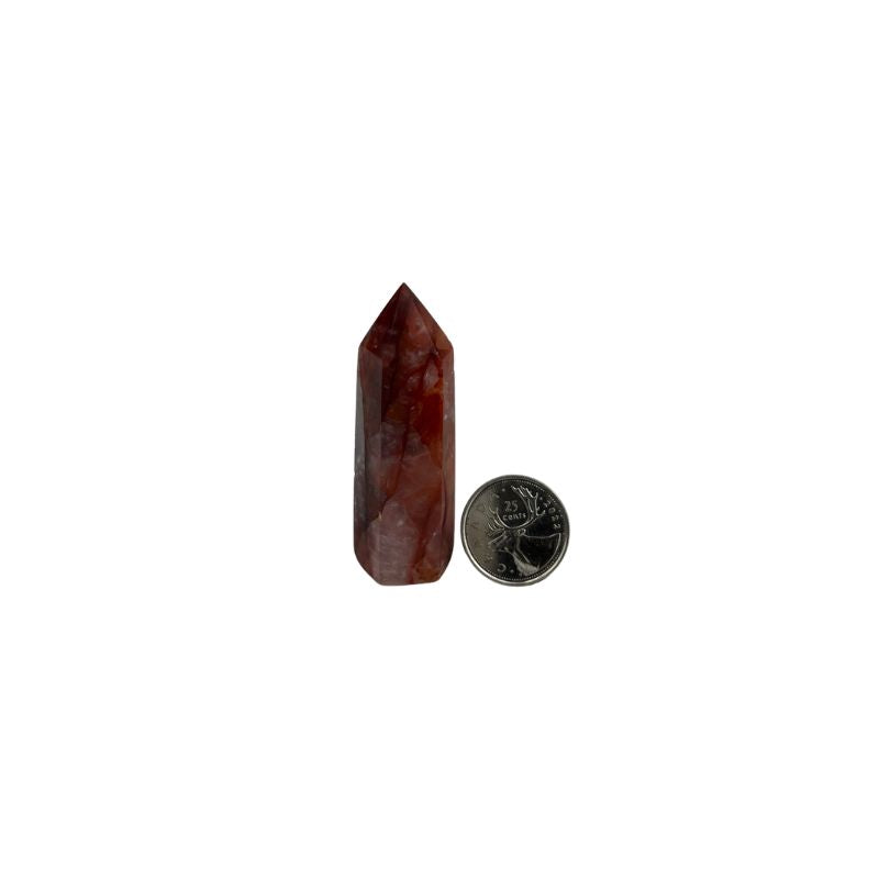 Hematoid Fire Quartz Crystal Tower - 2.5-3.75 inch