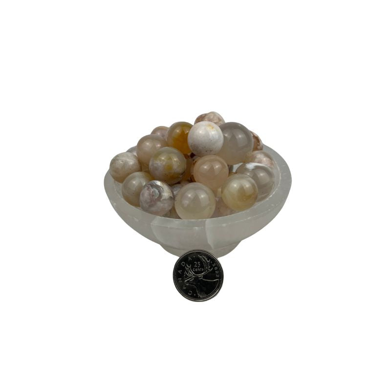 Flower Agate Sphere - 0.5-1.5 inch