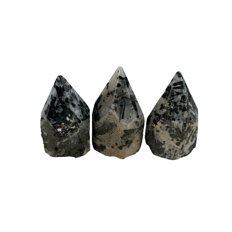 Quartz with Black Tourmaline Top Polished Point - 2.25-3.0 inch