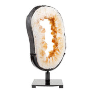 Citrine Ring on Metal Stand Specimen - 19.5 inch
