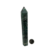 Nephrite Jade with Pyrite Crystal Tower - 7.0-12.5 inch