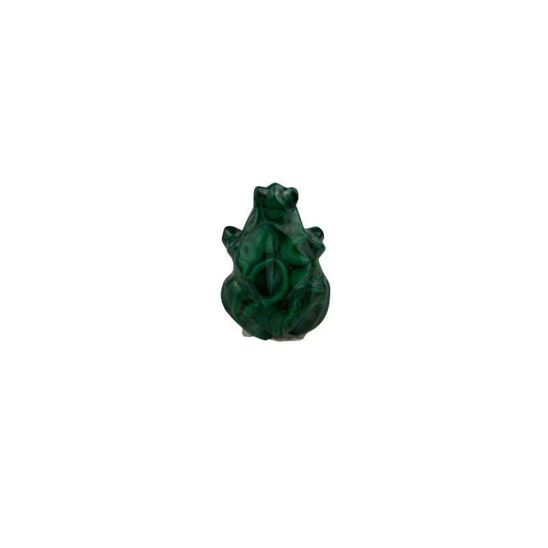 Malachite Frog Carving - 2.2 inch