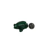 Malachite Frog Carving - 2.5 inch