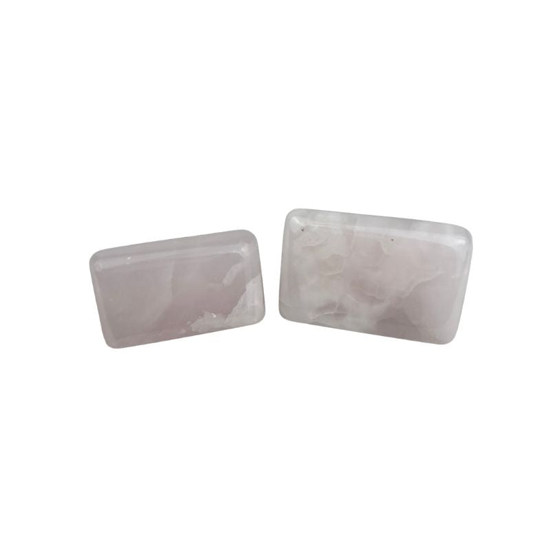 Pink Mangano Calcite Soap Palm Stone - 2.25-2.5 inch