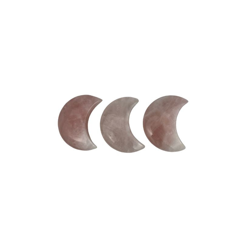 Rose Quartz Moon - 2.5 inch